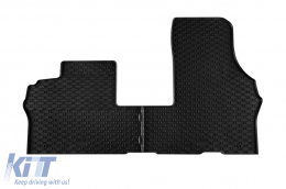 Specific rubber mats suitable for Volkswagen ID.Buzz 2 seats, 3 seats after 2023, 2-piece set, black color-image-6250240