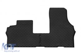 Specific rubber mats suitable for Volkswagen ID.Buzz 2 seats, 3 seats after 2023, 2-piece set, black color-image-6250241