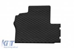 Specific rubber mats suitable for Volkswagen ID.Buzz 2 seats, 3 seats after 2023, 2-piece set, black color-image-6250242