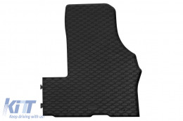 Specific rubber mats suitable for Volkswagen ID.Buzz 2 seats, 3 seats after 2023, 2-piece set, black color-image-6250243