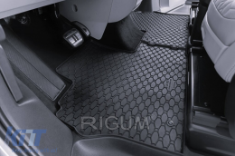 Specific rubber mats suitable for Volkswagen ID.Buzz 2 seats, 3 seats after 2023, 2-piece set, black color-image-6250244