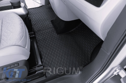 Specific rubber mats suitable for Volkswagen ID.Buzz 2 seats, 3 seats after 2023, 2-piece set, black color-image-6250246