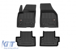 image-1-Specific rubber mats suitable for Volvo C30, Volvo S40 II 2006-2012, 4-piece set, black color, with 24-month warranty