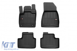 Specific rubber mats suitable for Volvo C40 Recharge after 2021, Volvo XC40 Recharge after 2020, 4-piece set, black color, with 24-month warranty - ABFMV6017954