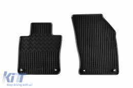 Specific rubber mats suitable for Volvo S60, S60 PHEV, V60, V60 PHEV after 2018, 4-piece set, black color-image-6250028