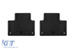 Specific rubber mats suitable for Volvo S60, S60 PHEV, V60, V60 PHEV after 2018, 4-piece set, black color-image-6250029