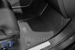 Specific rubber mats suitable for Volvo S60, S60 PHEV, V60, V60 PHEV after 2018, 4-piece set, black color-image-6250033