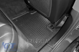 Specific rubber mats suitable for Volvo S60, S60 PHEV, V60, V60 PHEV after 2018, 4-piece set, black color-image-6250034