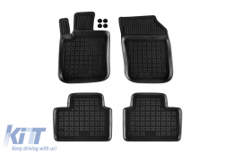 Specific rubber mats suitable for Volvo S60, V60 after 2018, 4-piece set, black color - ABFMV6016025