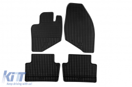 image-2-Specific rubber mats suitable for Volvo S80, S60, V70 2000-2007, 4-piece set, black color