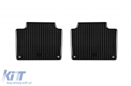 Specific rubber mats suitable for Volvo S90, V90 after 2016, 4-piece set, black color-image-6229146