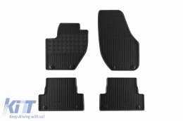 Specific rubber mats suitable for Volvo V40 after 2012, 4-piece set, black color-image-6249673