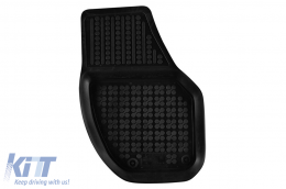 Specific rubber mats suitable for Volvo V40 2012-2019, 4-piece set, black color-image-6213763