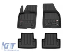 image-9-Specific rubber mats suitable for Volvo V50 2004-2012, 4-piece set, black color, with 24-month warranty from Frogum 3D ProLine series.