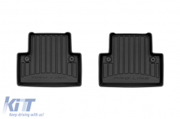 Specific rubber mats suitable for Volvo V50 2004-2012, 4-piece set, black color, with 24-month warranty from Frogum 3D ProLine series.-image-6222032
