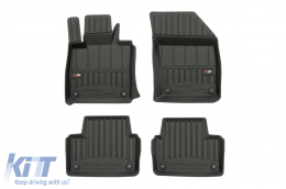 Specific rubber mats suitable for Volvo V60, V60 Cross Country, S60 after 2018, 4-piece set, black color, with 24-month warranty-image-6221208