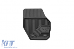 Specific rubber mats suitable for Volvo V60 wagon 2010-2018, 4-piece set, black color-image-6227092
