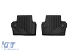 Specific rubber mats suitable for Volvo V70 2007-2016, XC70 2014-2016, 4-piece set, black color-image-6226730