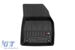 Specific rubber mats suitable for Volvo XC40 after 2017, 4-piece set, black color, with 24-month warranty-image-6221235