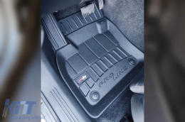 Specific rubber mats suitable for Volvo XC40 after 2017, 4-piece set, black color, with 24-month warranty-image-6221237