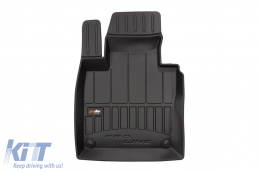 Specific rubber mats suitable for Volvo XC60 after 2017, 4-piece set, black color, with 24-month warranty-image-6221213
