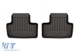Specific rubber mats suitable for Volvo XC60 after 2017, 4-piece set, black color, with 24-month warranty-image-6221215