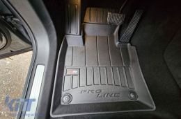 Specific rubber mats suitable for Volvo XC60 after 2017, 4-piece set, black color, with 24-month warranty-image-6221216