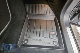 Specific rubber mats suitable for Volvo XC60 after 2017, 4-piece set, black color, with 24-month warranty-image-6221218