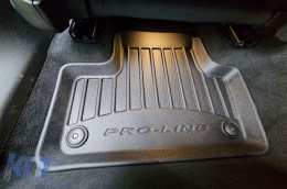 Specific rubber mats suitable for Volvo XC60 after 2017, 4-piece set, black color, with 24-month warranty-image-6221220