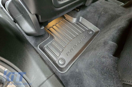 Specific rubber mats suitable for Volvo XC60 after 2017, 4-piece set, black color, with 24-month warranty-image-6221221