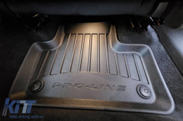 Specific rubber mats suitable for Volvo XC60 after 2017, 4-piece set, black color, with 24-month warranty-image-6221222