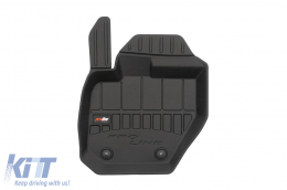 Specific rubber mats suitable for Volvo XC60 2008-2017, 4-piece set, black color, with 24-month warranty-image-6221599