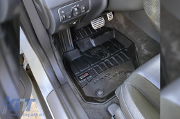 Specific rubber mats suitable for Volvo XC60 2008-2017, 4-piece set, black color, with 24-month warranty-image-6221602