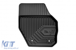 Specific rubber mats suitable for Volvo XC60 2008-2017, 4-piece set, black color-image-6226848