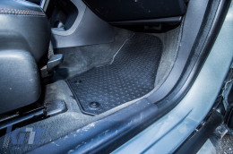 Specific rubber mats suitable for Volvo XC60 2008-2017, 4-piece set, black color-image-6228055