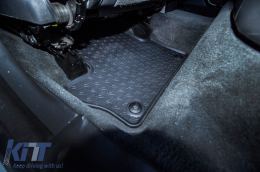 Specific rubber mats suitable for Volvo XC60 2008-2017, 4-piece set, black color-image-6228056