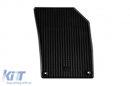 Specific rubber mats suitable for Volvo XC60, XC60 PHEV after 2017, 4-piece set, black color-image-6249679