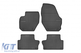 Specific rubber mats suitable for Volvo XC60 2008-2017, 4-piece set, black color from Frogum El Toro series - ABFMV6023933