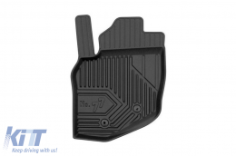 Specific rubber mats suitable for Volvo XC70 2000-2007, 4-piece set, black color-image-6227149