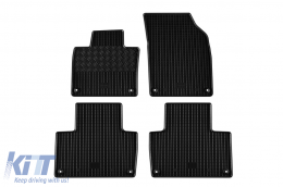 Specific rubber mats suitable for Volvo XC90 after 2015, 4-piece set, black color-image-6249420