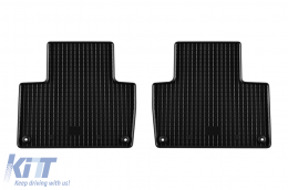Specific rubber mats suitable for Volvo XC90 after 2015, 4-piece set, black color-image-6249423