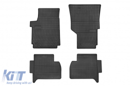 Specific rubber mats suitable for VW Amarok 2010-2020, 4-piece set, black color from Frogum El Toro series - ABFMV6019106