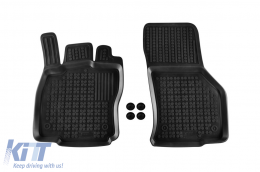 Specific rubber mats suitable for VW Arteon after 2017, 4-piece set, black color-image-6213412