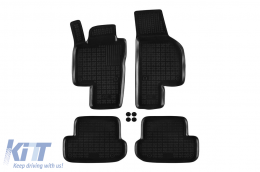 Specific rubber mats suitable for VW Beetle 2011-2018, 4-piece set, black color