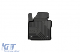 Specific rubber mats suitable for VW Caddy Life 2004-2020, 4-piece set, black color-image-6226613