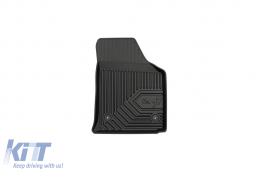 Specific rubber mats suitable for VW Caddy Life 2004-2020, 4-piece set, black color-image-6226614