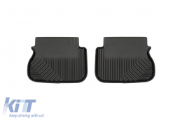 Specific rubber mats suitable for VW Caddy Life 2004-2020, 4-piece set, black color-image-6226615