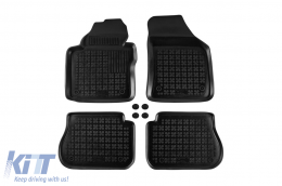 image-34-Specific rubber mats suitable for VW Caddy 2003-2020, Caddy Maxi 2007-2020 with third row folding seats, 5-7 seats, 4-piece set, black color