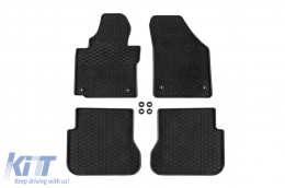 image-30-Specific rubber mats suitable for VW Caddy 2004-2020, 4-piece set, black color