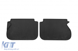 Specific rubber mats suitable for VW Caddy 2004-2015, Caddy Life 2004-2015, Caddy IV after 2015, rear, 5 seats, 2-piece set, black color-image-6243999
